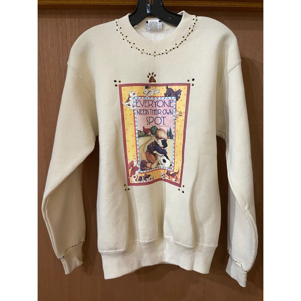 Mary Englebriet Everyone Needs Their Own Spot Puppies Vtg 90s XL EXCELLENT